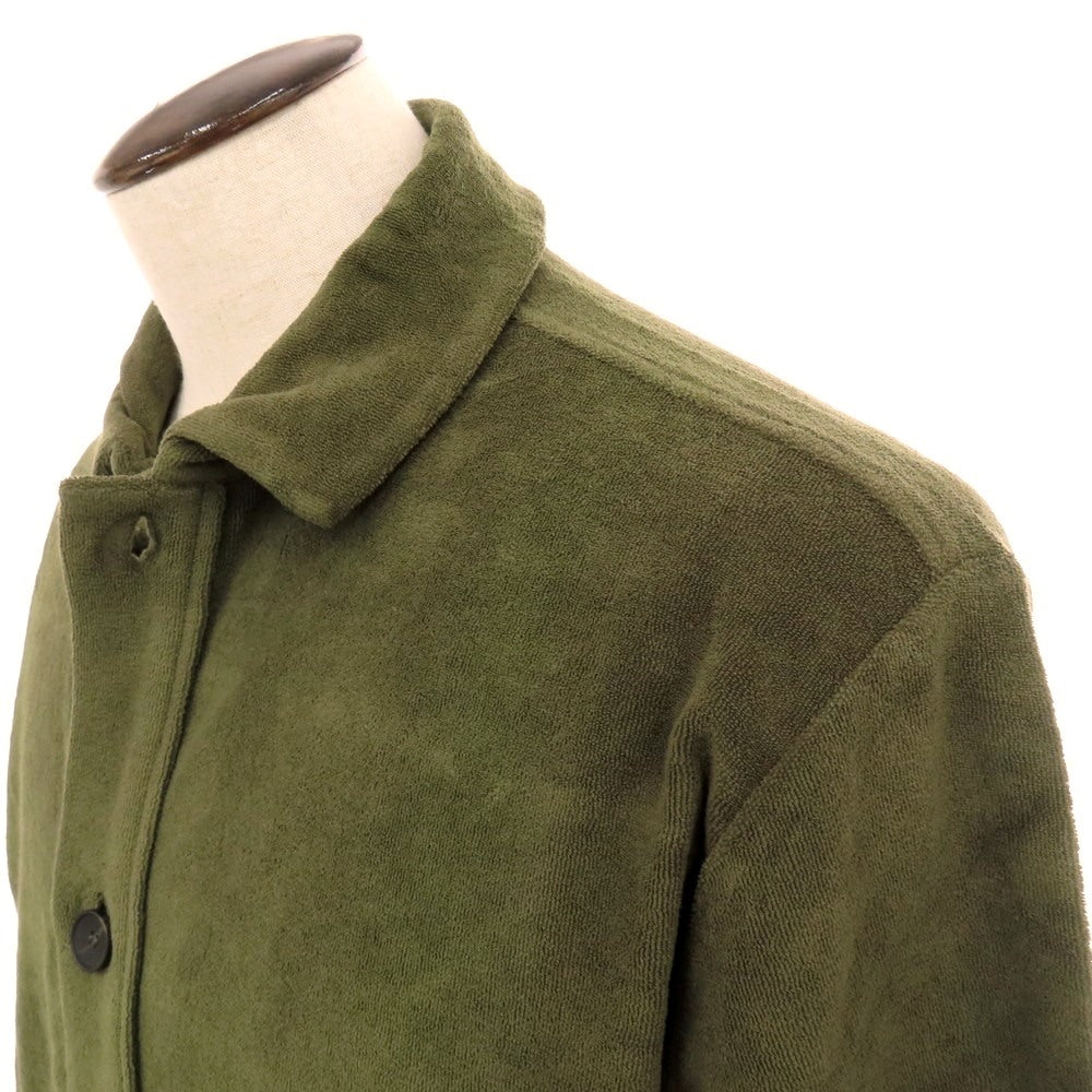 【新品】ザノーネ ZANONE コットン パイル ブルゾン ダークオリーブ【 L 】【 状態ランクN 】【 メンズ 】