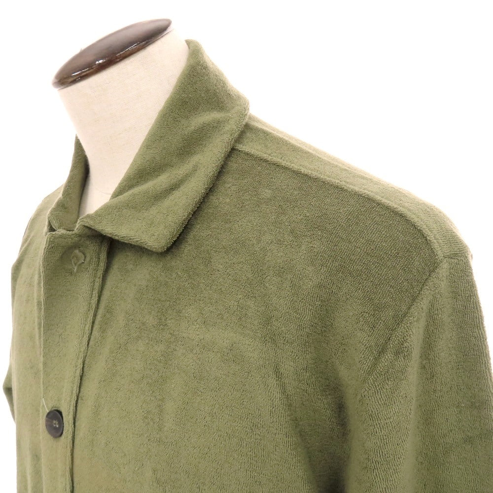 【新品】ザノーネ ZANONE コットン パイル ブルゾン オリーブ【サイズL】【 状態ランクN 】【 メンズ 】 [EPD]