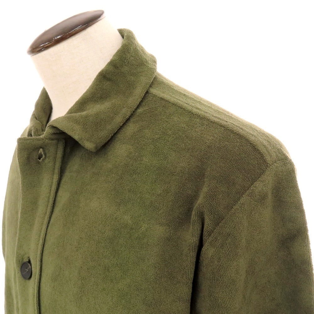 【新品】ザノーネ ZANONE コットン パイル ブルゾン ダークオリーブ【サイズM】【メンズ】 新品】ザノーネ ZANONE コットン パイル ブルゾン ダークオリーブ