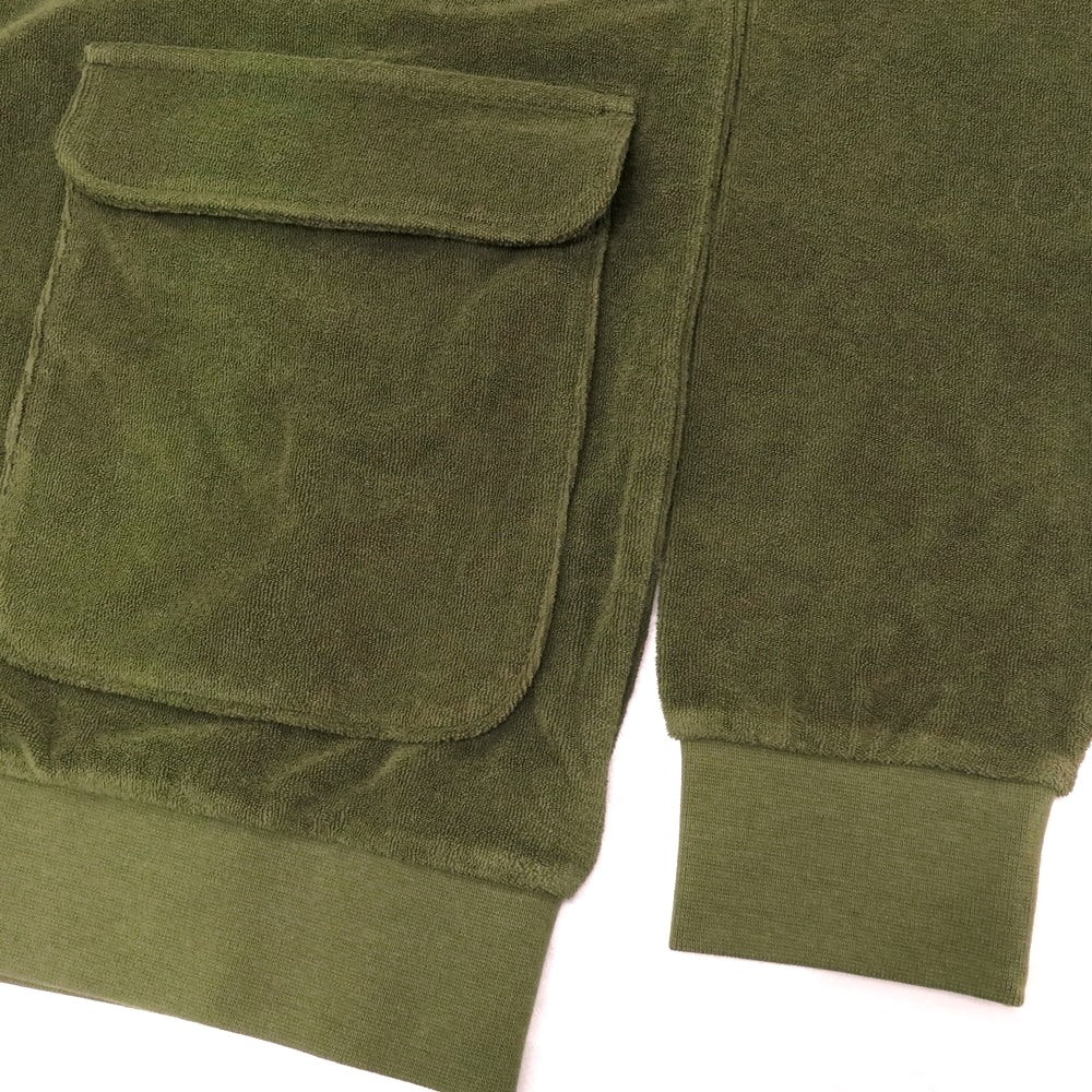 新品】ザノーネ ZANONE コットン パイル ブルゾン オリーブ【サイズL