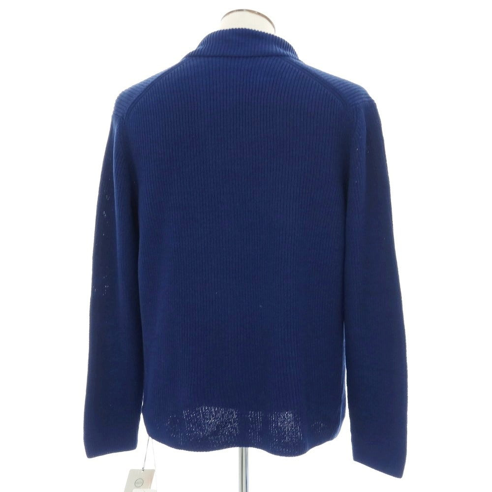 【新品】ザノーネ ZANONE コットン リブニット カーディガン ジャケット ネイビー【サイズ50】【 状態ランクN 】【 メンズ 】 [EPD]