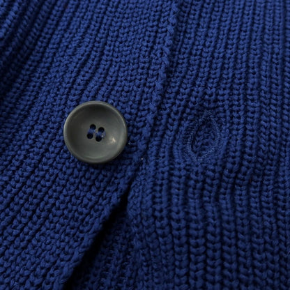 【新品】ザノーネ ZANONE コットン リブニット カーディガン ジャケット ネイビー【 50 】【 状態ランクN 】【 メンズ 】