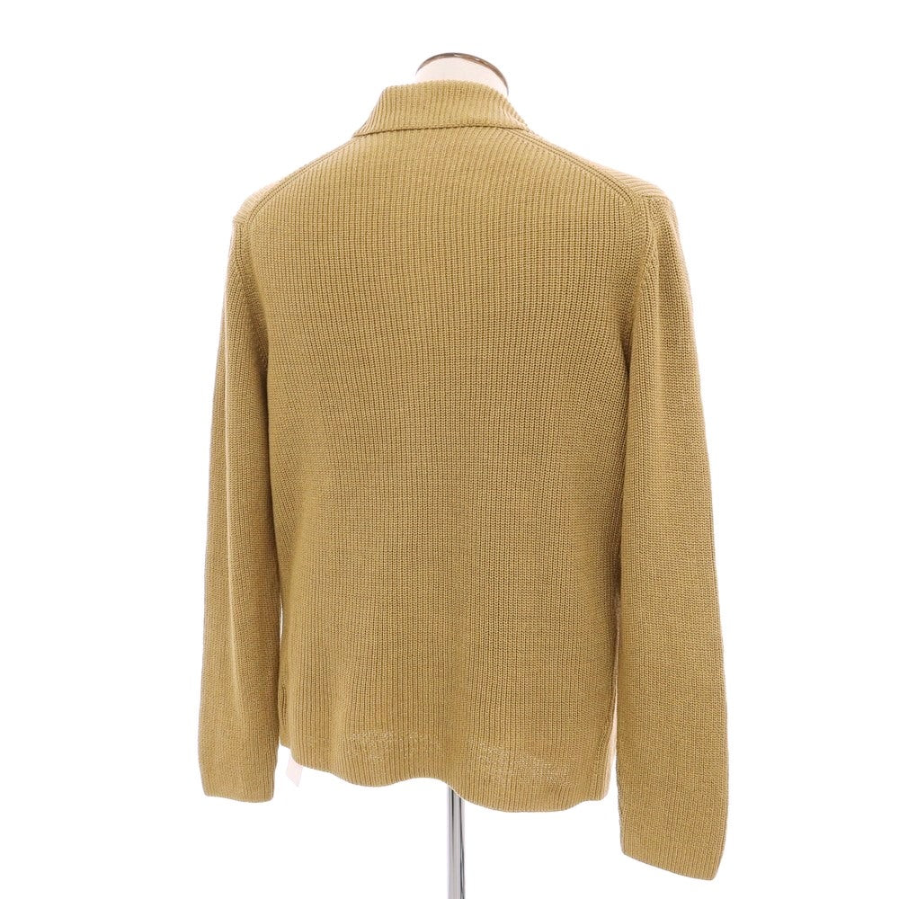 【新品】ザノーネ ZANONE コットン リブニット カーディガン ジャケット ベージュ【 52 】【 状態ランクN 】【 メンズ 】