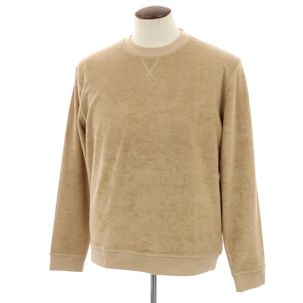 【新品】ザノーネ ZANONE コットン パイル クルーネック スウェット ベージュ【サイズL】【 状態ランクN 】【 メンズ 】 [EPD]
