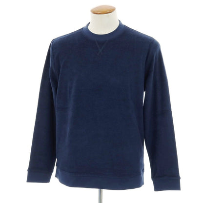 【新品】ザノーネ ZANONE コットン パイル クルーネック スウェット ネイビー【 M 】【 状態ランクN 】【 メンズ 】