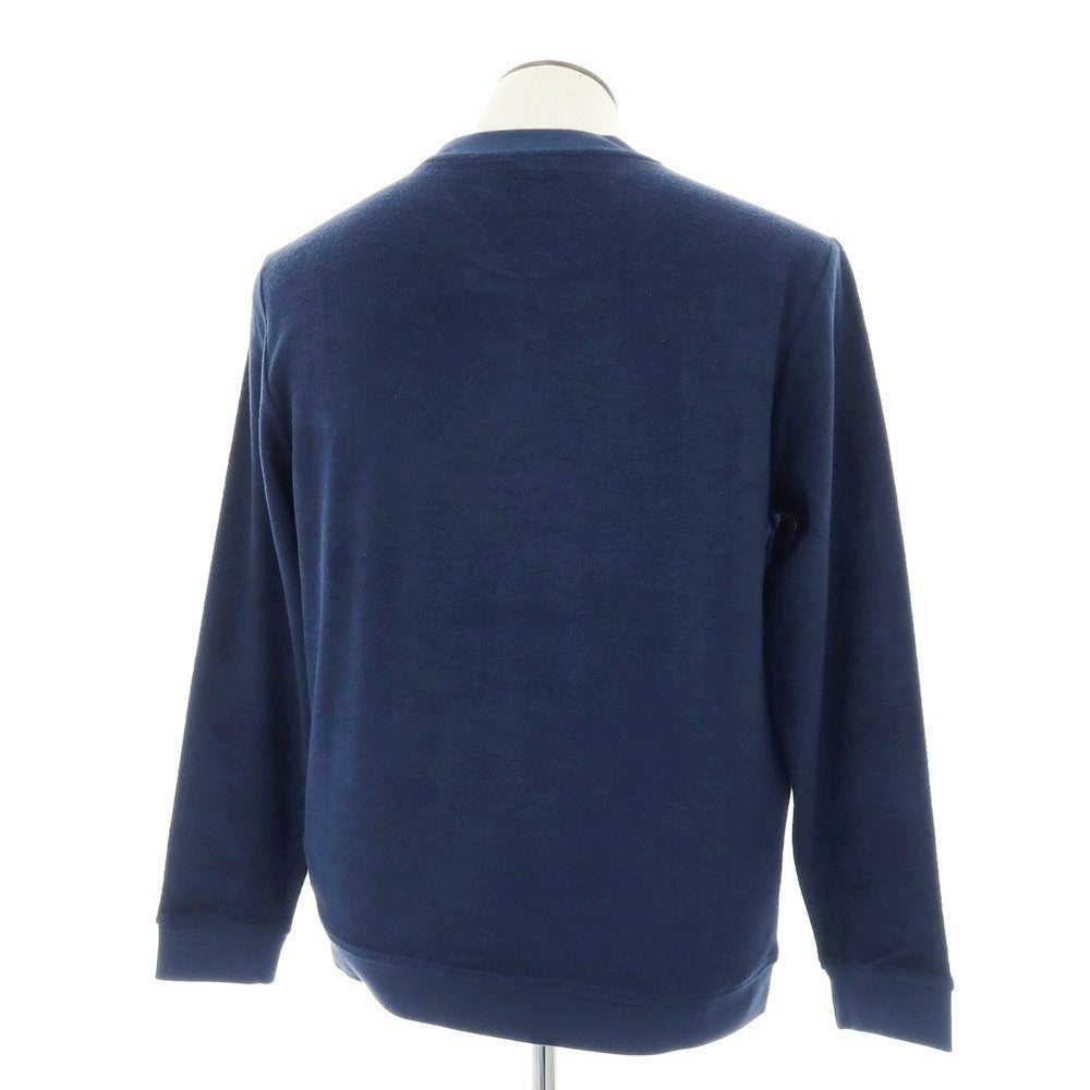 【新品】ザノーネ ZANONE コットン パイル クルーネック スウェット ネイビー【サイズL】【 状態ランクN 】【 メンズ 】[DPD]