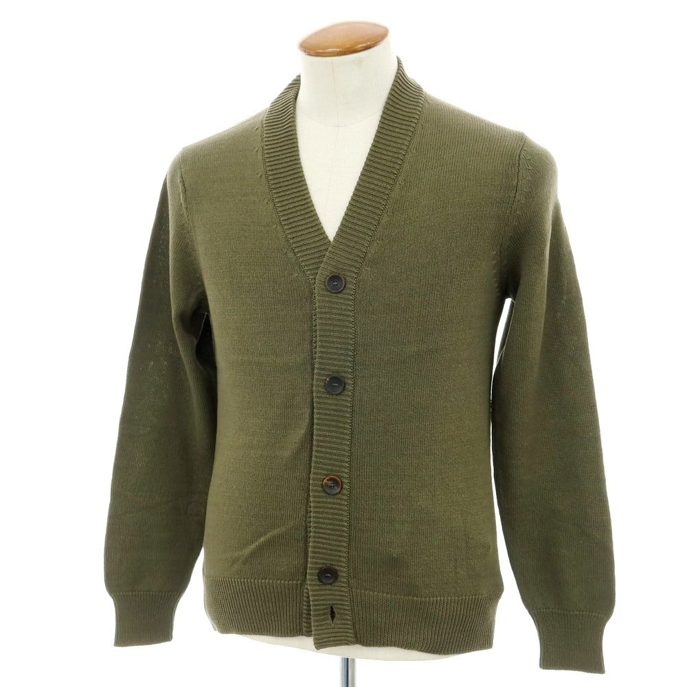 【新品】ザノーネ ZANONE ミドルゲージ コットン カーディガン オリーブグリーン【 46 】【 状態ランクN 】【 メンズ 】