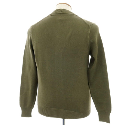 【新品】ザノーネ ZANONE ミドルゲージ コットン カーディガン オリーブグリーン【 46 】【 状態ランクN 】【 メンズ 】