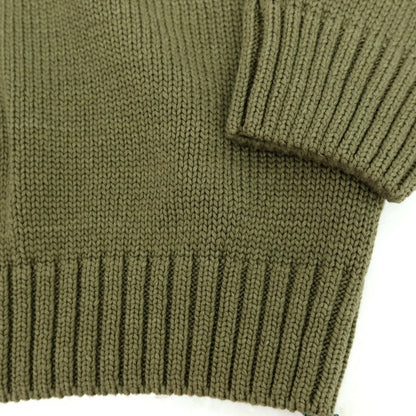 【新品】ザノーネ ZANONE ミドルゲージ コットン クルーネック プルオーバーニット オリーブグリーン【 46 】【 状態ランクN 】【 メンズ 】