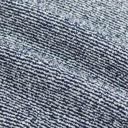 【新品】ザノーネ ZANONE コットンナイロン ブークレー ボーダークルーネック プルオーバーニット ネイビーxホワイト【 46 】【 状態ランクN 】【 メンズ 】