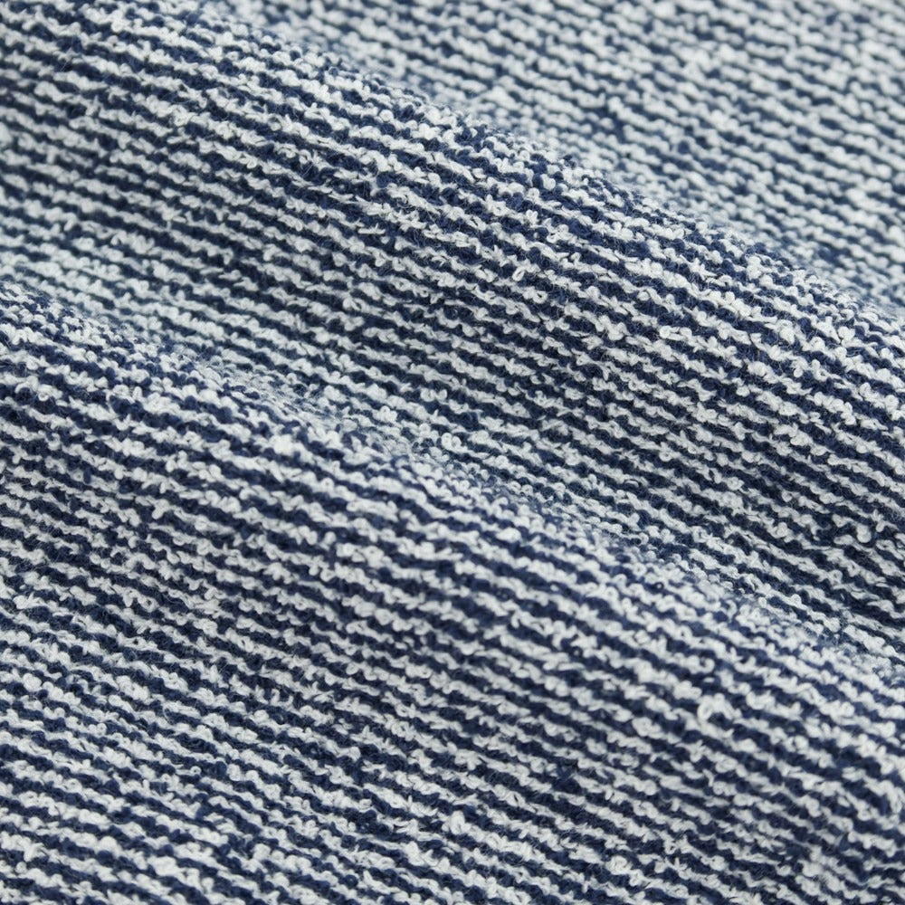 【新品】ザノーネ ZANONE コットンナイロン ブークレー ボーダークルーネック プルオーバーニット ネイビーxホワイト【 48 】【 状態ランクN 】【 メンズ 】