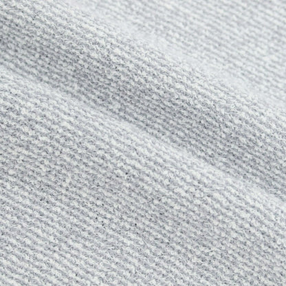 【新品】ザノーネ ZANONE コットンナイロン ブークレー ボーダークルーネック プルオーバーニット グレーxホワイト【 52 】【 状態ランクN 】【 メンズ 】