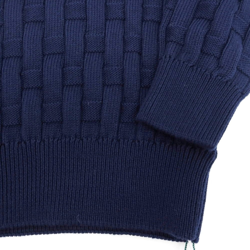 【新品】ザノーネ ZANONE コットン クルーネック プルオーバーニット ネイビー【 46 】【 状態ランクN 】【 メンズ 】