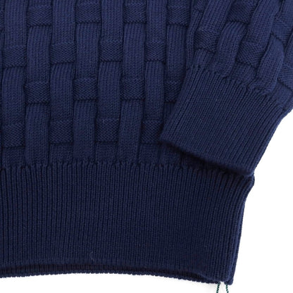 【新品】ザノーネ ZANONE コットン クルーネック プルオーバーニット ネイビー【 46 】【 状態ランクN 】【 メンズ 】