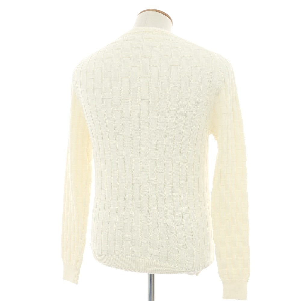 【新品】ザノーネ ZANONE コットン クルーネック プルオーバーニット アイボリー【 48 】【 状態ランクN 】【 メンズ 】