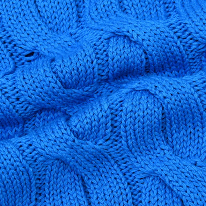 【新品アウトレット】ザノーネ ZANONE ケーブル編み コットン クルーネック プルオーバーニット ブルー【 48 】【 状態ランクN- 】【 メンズ 】