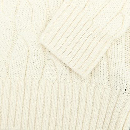 【新品】ザノーネ ZANONE ミドルゲージコットン ケーブル編み クルーネックニット アイボリー【 50 】【 状態ランクN 】【 メンズ 】