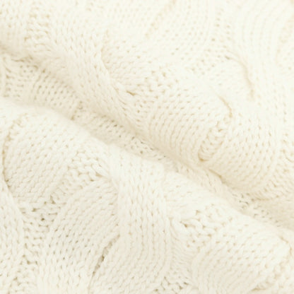 【新品】ザノーネ ZANONE ミドルゲージコットン ケーブル編み クルーネックニット アイボリー【 50 】【 状態ランクN 】【 メンズ 】