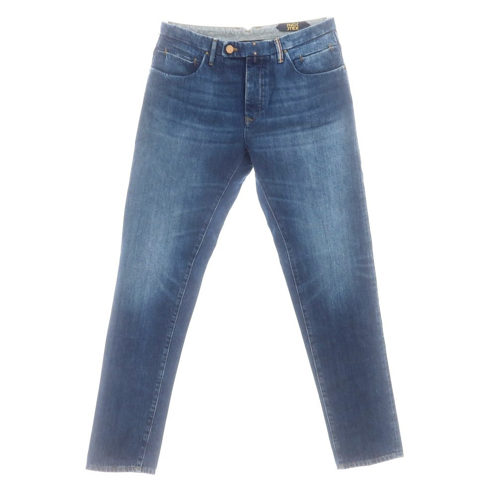 【新品】インコテックス ブルーディヴィジョン INCOTEX BLUE DIVISION TAILOR MADE タイトテーパードデニムパンツ ジーンズ ダークブルー【 33 】【 状態ランクN 】【 メンズ 】