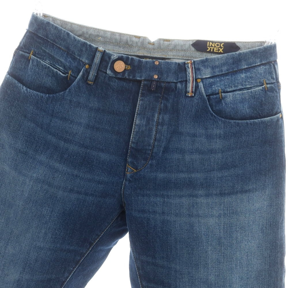 【新品】インコテックス ブルーディヴィジョン INCOTEX BLUE DIVISION TAILOR MADE タイトテーパードデニムパンツ ジーンズ ダークブルー【 33 】【 状態ランクN 】【 メンズ 】