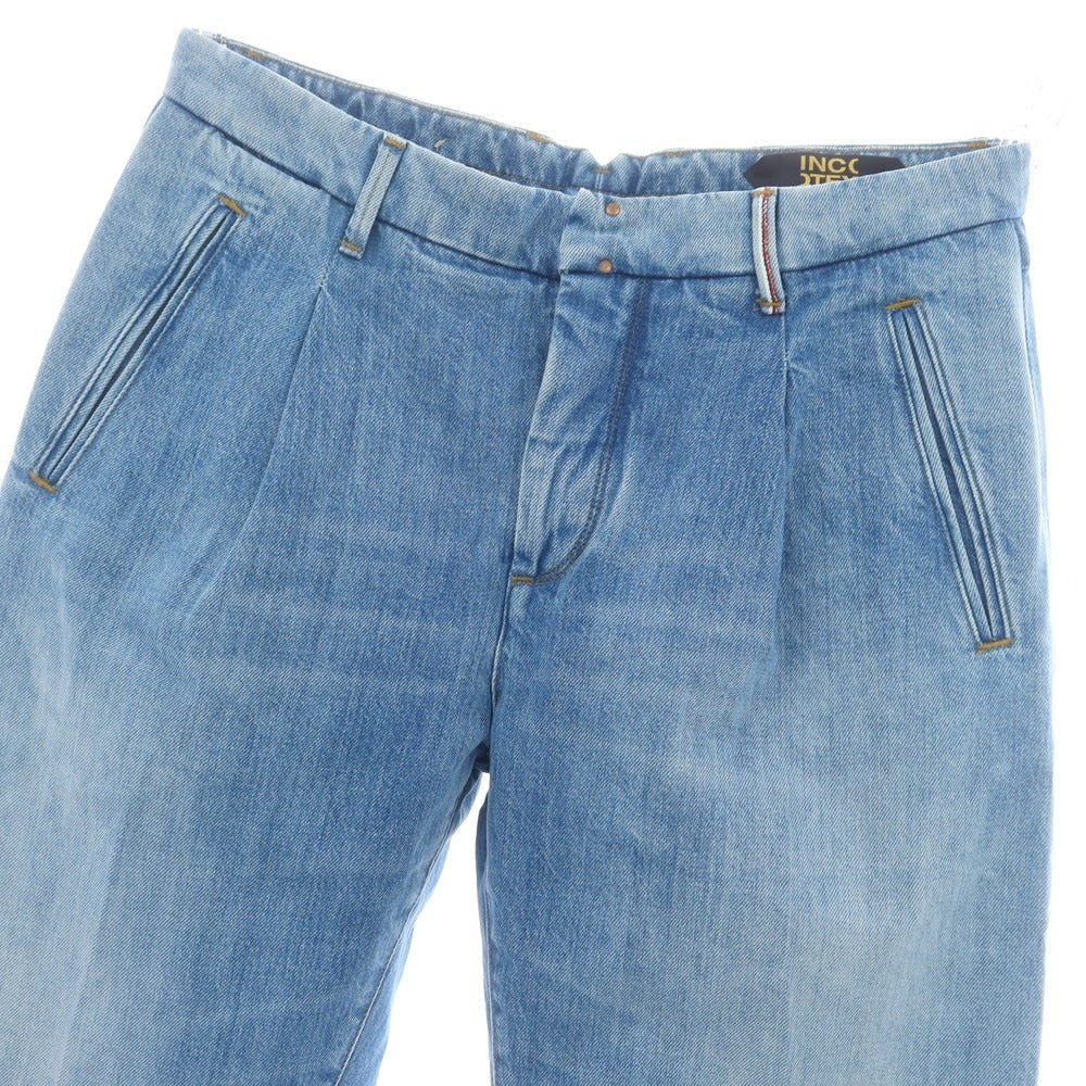 【新品】インコテックス ブルーディヴィジョン INCOTEX BLUE DIVISION TAILOR MADE タイトテーパードデニムパンツ ジーンズ ライトブルー【 33 】【 状態ランクN 】【 メンズ 】