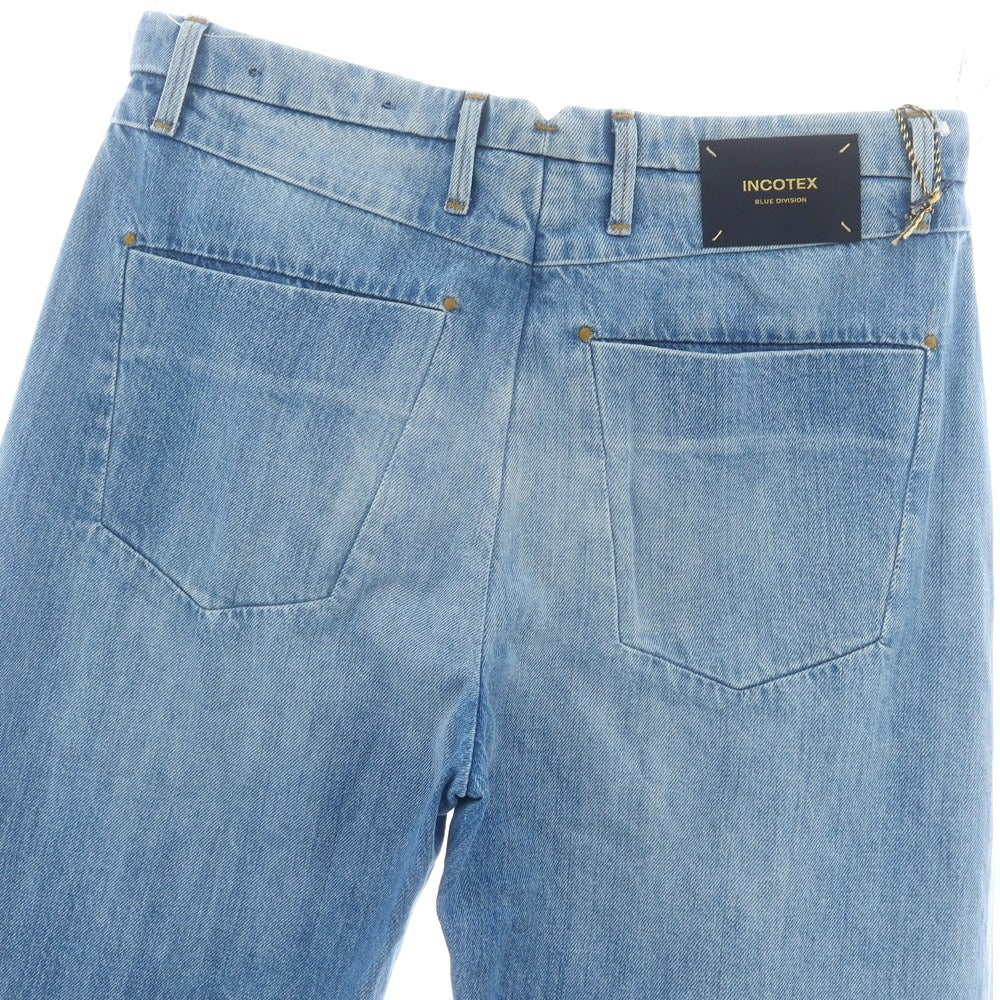【新品】インコテックス ブルーディヴィジョン INCOTEX BLUE DIVISION TAILOR MADE タイトテーパードデニムパンツ ジーンズ ライトブルー【サイズ33】【 状態ランクN 】【 メンズ 】[BPD]