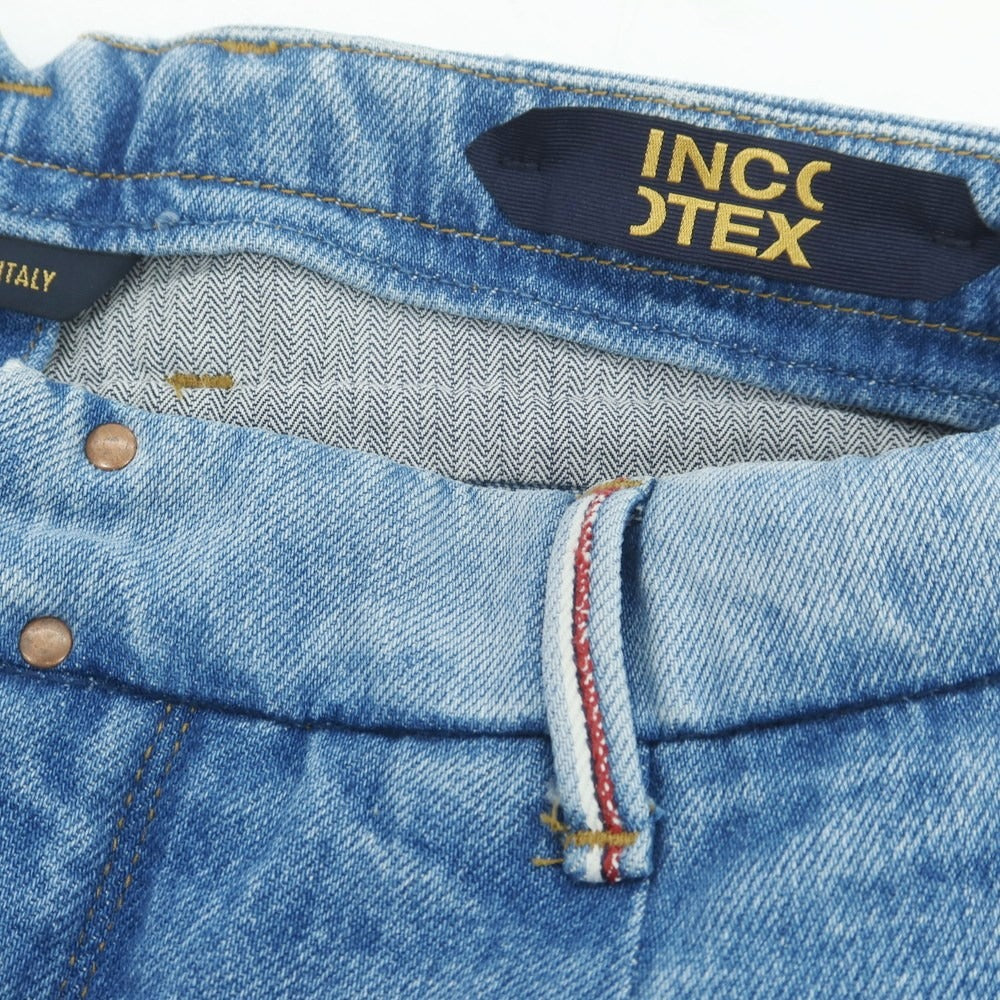 【新品】インコテックス ブルーディヴィジョン INCOTEX BLUE DIVISION TAILOR MADE タイトテーパードデニムパンツ ジーンズ ライトブルー【 33 】【 状態ランクN 】【 メンズ 】