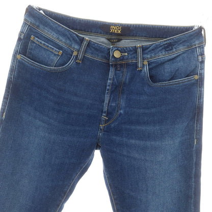 【新品】インコテックス ブルーディヴィジョン INCOTEX BLUE DIVISION ストレッチ タイトテーパードデニムパンツ ジーンズ ダークブルー【 33 】【 状態ランクN 】【 メンズ 】