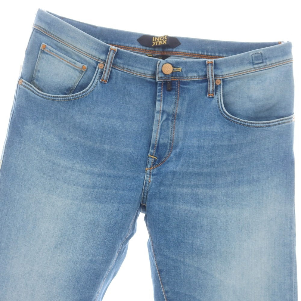 【新品】インコテックス ブルーディヴィジョン INCOTEX BLUE DIVISION ストレッチ タイトテーパードデニムパンツ ジーンズ ライトブルー【 33 】【 状態ランクN 】【 メンズ 】