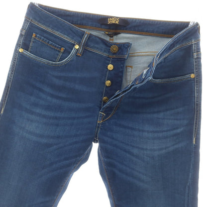 【新品】インコテックス ブルーディヴィジョン INCOTEX BLUE DIVISION ストレッチ タイトテーパードデニムパンツ ジーンズ ブルー【 33 】【 状態ランクN 】【 メンズ 】
