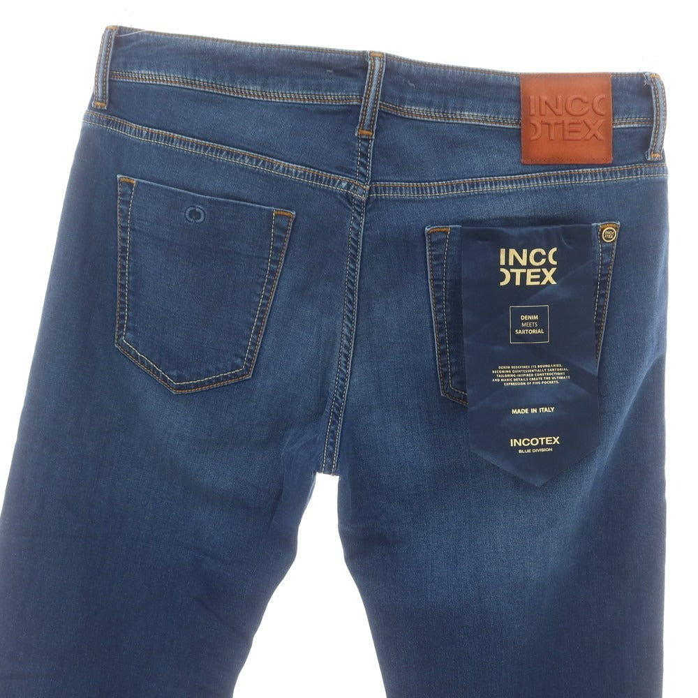 【新品】インコテックス ブルーディヴィジョン INCOTEX BLUE DIVISION ストレッチ タイトテーパードデニムパンツ ジーンズ ブルー【 33 】【 状態ランクN 】【 メンズ 】