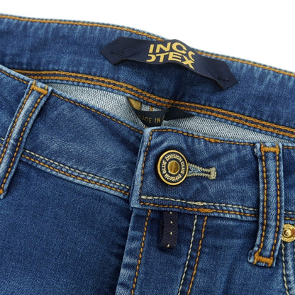 【新品】インコテックス ブルーディヴィジョン INCOTEX BLUE DIVISION ストレッチ タイトテーパードデニムパンツ ジーンズ ブルー【 33 】【 状態ランクN 】【 メンズ 】