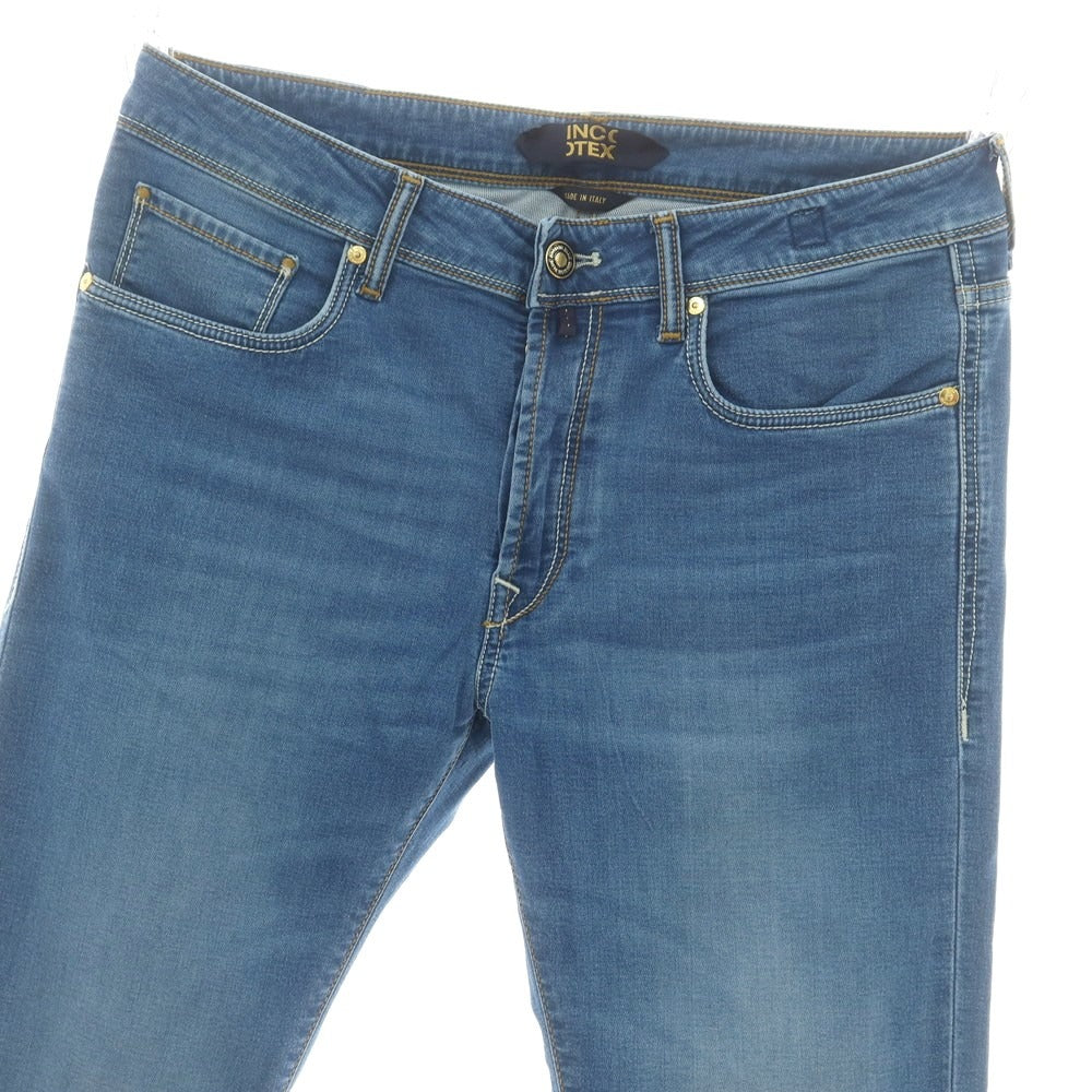 【新品アウトレット】インコテックス ブルーディヴィジョン INCOTEX BLUE DIVISION ストレッチ タイトテーパードデニムパンツ ジーンズ ブルー【 33 】【 状態ランクN- 】【 メンズ 】