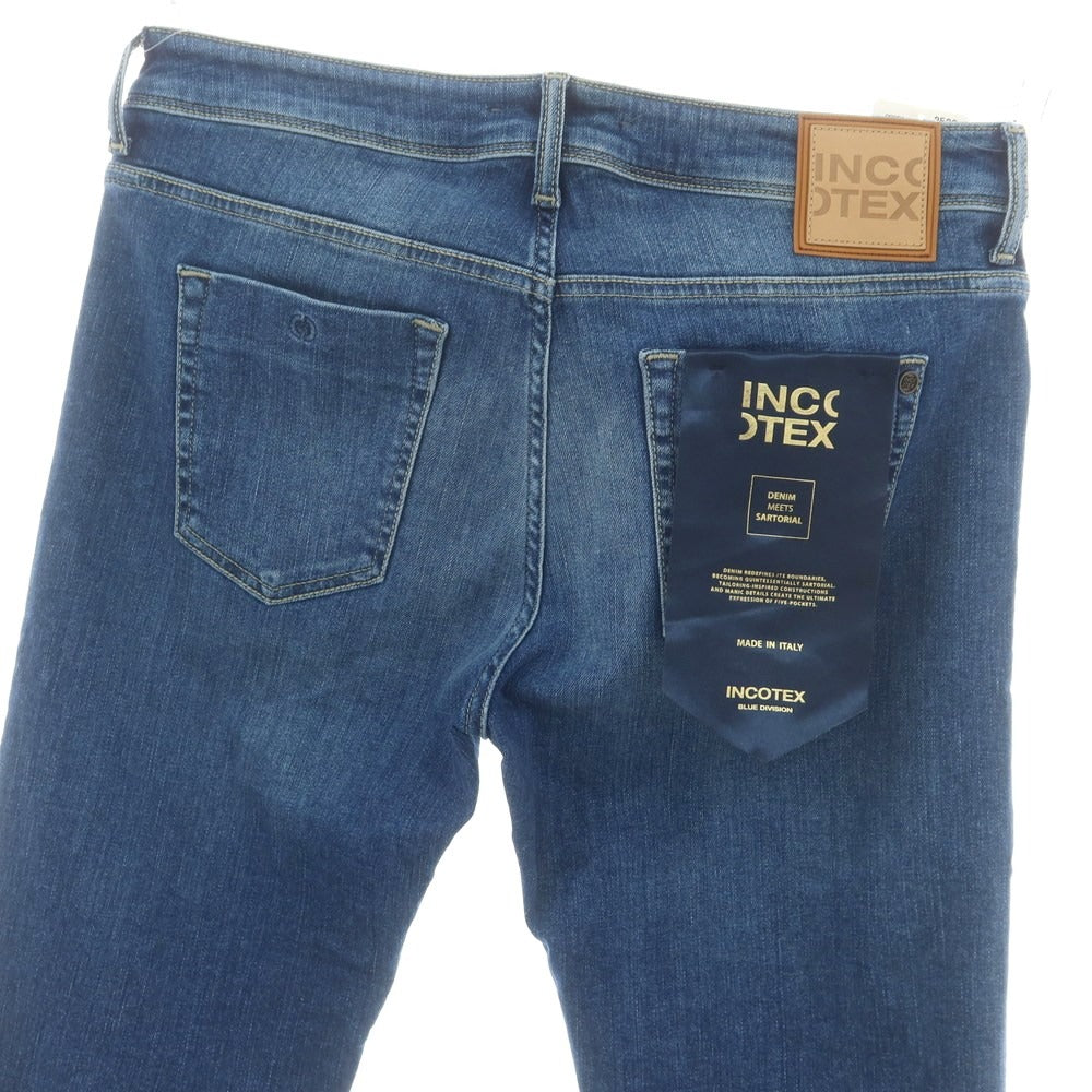 【新品アウトレット】インコテックス ブルーディヴィジョン INCOTEX BLUE DIVISION ストレッチ タイトテーパードデニムパンツ ジーンズ ブルー【 33 】【 状態ランクN- 】【 メンズ 】