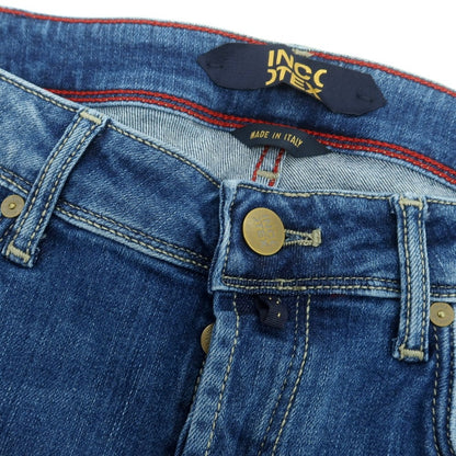 【新品アウトレット】インコテックス ブルーディヴィジョン INCOTEX BLUE DIVISION ストレッチ タイトテーパードデニムパンツ ジーンズ ブルー【 33 】【 状態ランクN- 】【 メンズ 】