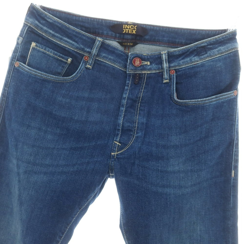 【新品アウトレット】インコテックス ブルーディヴィジョン INCOTEX BLUE DIVISION ストレッチ タイトテーパードデニムパンツ ジーンズ ブルー【 33 】【 状態ランクN- 】【 メンズ 】