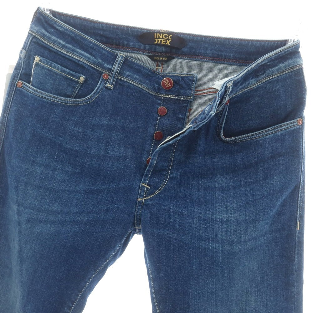 【新品アウトレット】インコテックス ブルーディヴィジョン INCOTEX BLUE DIVISION ストレッチ タイトテーパードデニムパンツ ジーンズ ブルー【 33 】【 状態ランクN- 】【 メンズ 】