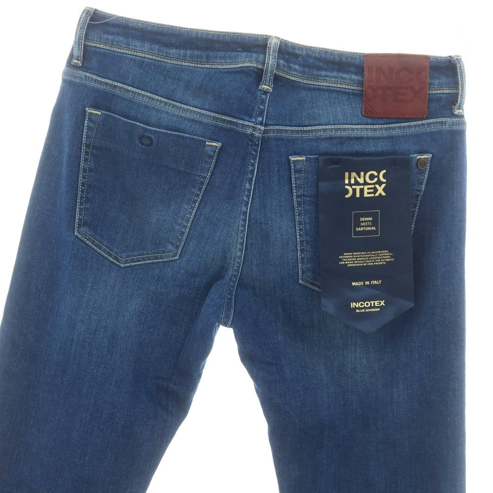 【新品アウトレット】インコテックス ブルーディヴィジョン INCOTEX BLUE DIVISION ストレッチ タイトテーパードデニムパンツ ジーンズ ブルー【 33 】【 状態ランクN- 】【 メンズ 】