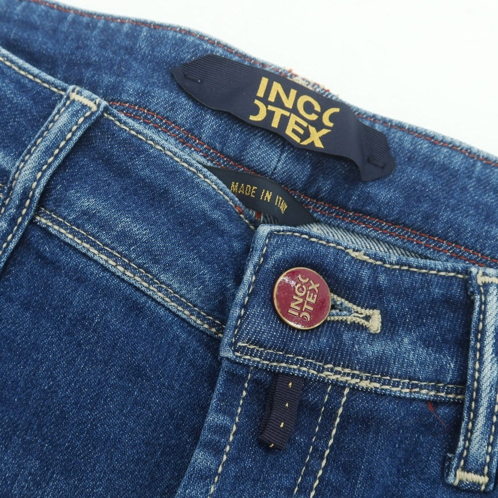 【新品アウトレット】インコテックス ブルーディヴィジョン INCOTEX BLUE DIVISION ストレッチ タイトテーパードデニムパンツ ジーンズ ブルー【 33 】【 状態ランクN- 】【 メンズ 】