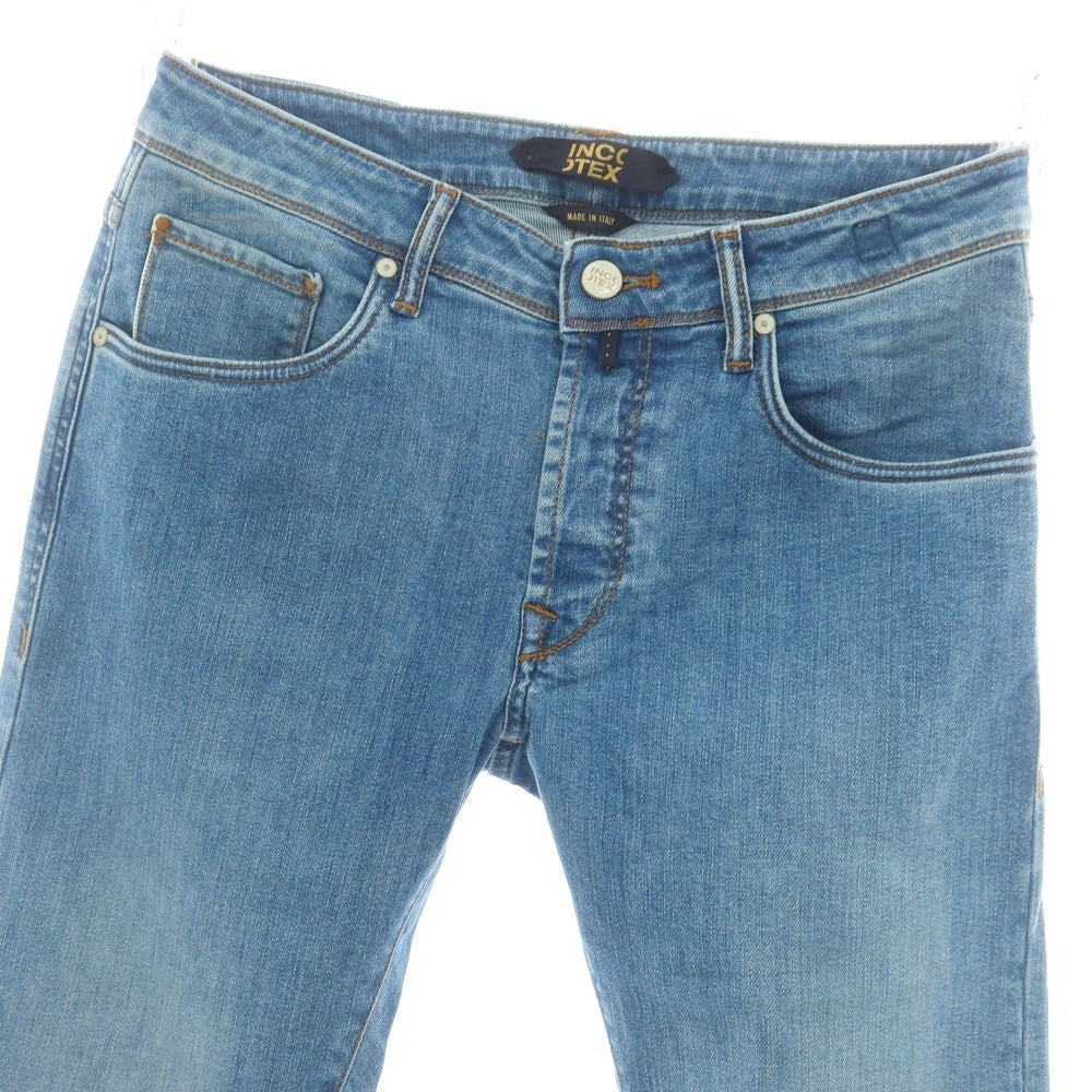 【新品アウトレット】インコテックス ブルーディヴィジョン INCOTEX BLUE DIVISION ストレッチ タイトテーパードデニムパンツ ジーンズ ブルー【 33 】【 状態ランクN- 】【 メンズ 】