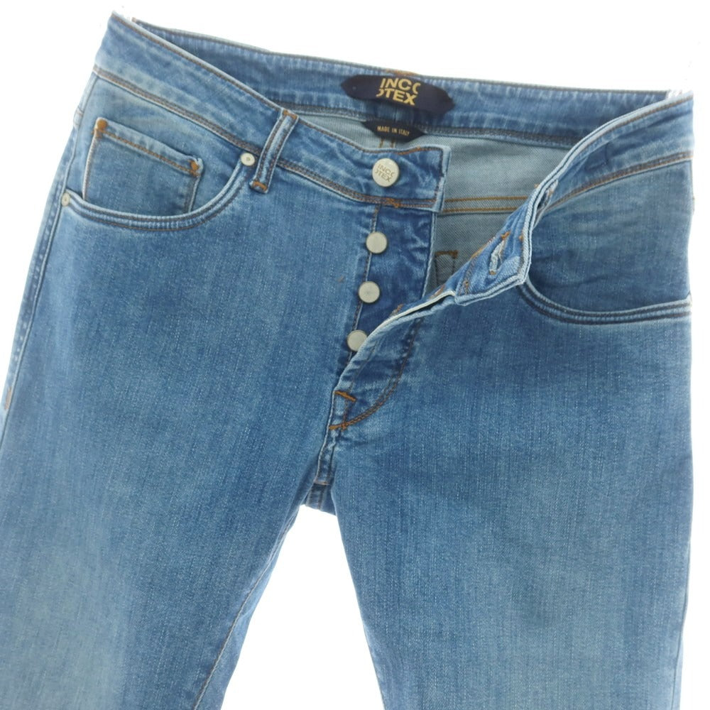 【新品アウトレット】インコテックス ブルーディヴィジョン INCOTEX BLUE DIVISION ストレッチ タイトテーパードデニムパンツ ジーンズ ブルー【 33 】【 状態ランクN- 】【 メンズ 】