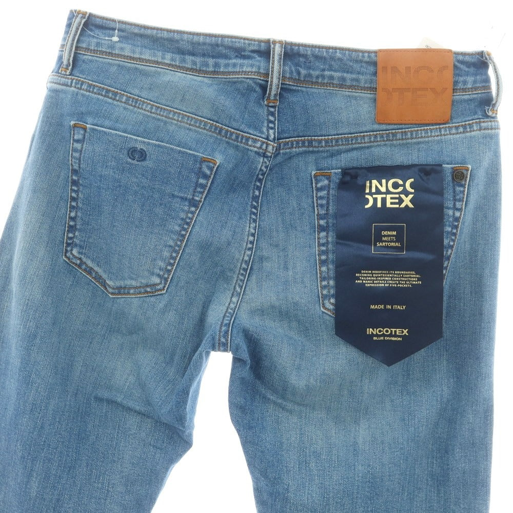 【新品アウトレット】インコテックス ブルーディヴィジョン INCOTEX BLUE DIVISION ストレッチ タイトテーパードデニムパンツ ジーンズ ブルー【 33 】【 状態ランクN- 】【 メンズ 】