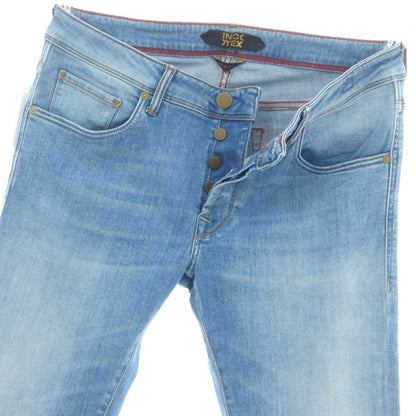 【新品】インコテックス ブルーディヴィジョン INCOTEX BLUE DIVISION ストレッチ タイトテーパードデニムパンツ ジーンズ ライトブルー【 31 】【 状態ランクN 】【 メンズ 】