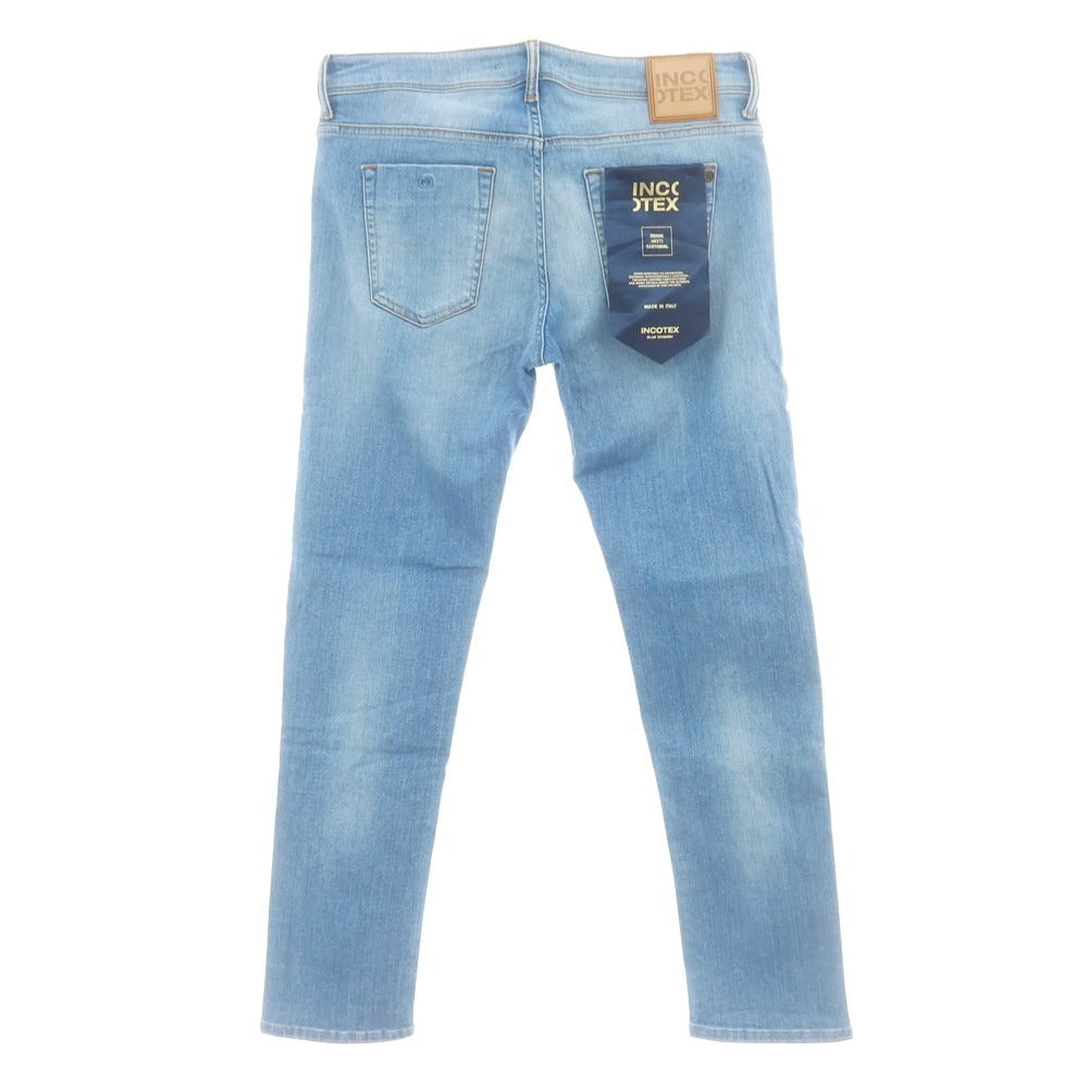 【新品】インコテックス ブルーディヴィジョン INCOTEX BLUE DIVISION ストレッチ タイトテーパードデニムパンツ ジーンズ ライトブルー【 31 】【 状態ランクN 】【 メンズ 】