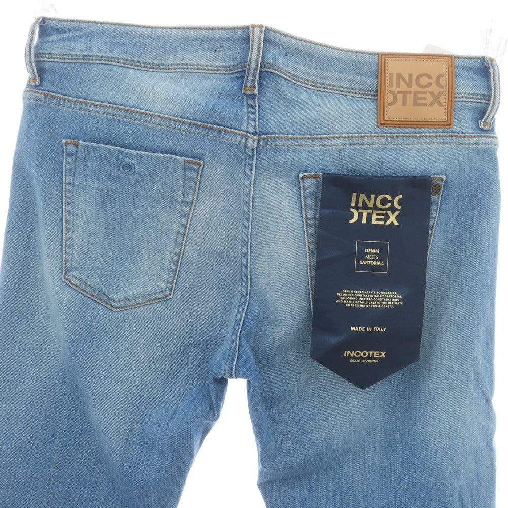 【新品】インコテックス ブルーディヴィジョン INCOTEX BLUE DIVISION ストレッチ タイトテーパードデニムパンツ ジーンズ ライトブルー【 31 】【 状態ランクN 】【 メンズ 】