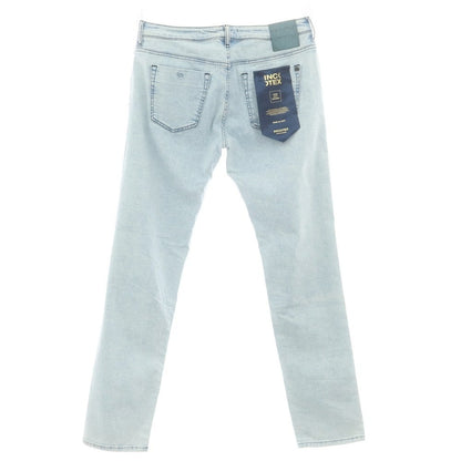 【新品アウトレット】インコテックス ブルーディヴィジョン INCOTEX BLUE DIVISION リペア加工 ストレッチ タイトテーパードデニムパンツ ジーンズ アイスブルー【 34 】【 状態ランクN- 】【 メンズ 】