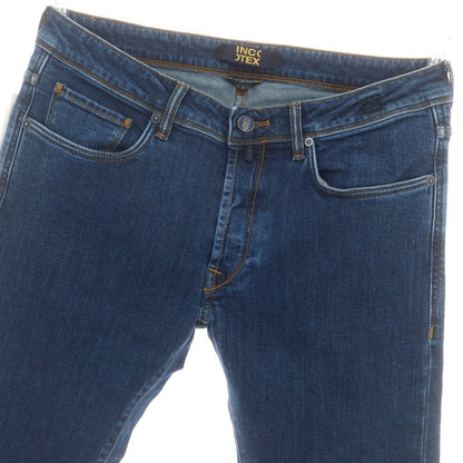 【新品】インコテックス ブルーディヴィジョン INCOTEX BLUE DIVISION ストレッチ タイトテーパードデニムパンツ ジーンズ ネイビー【 33 】【 状態ランクN 】【 メンズ 】
