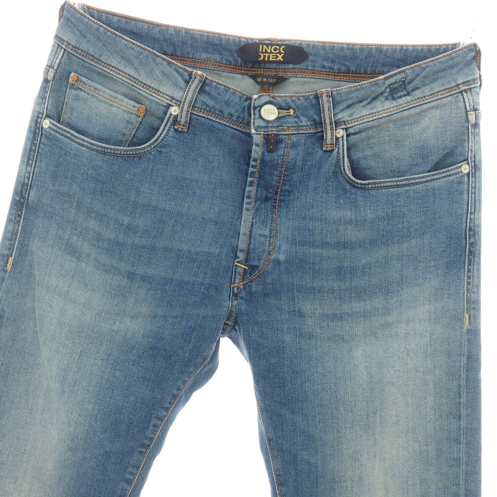 【新品アウトレット】インコテックス ブルーディヴィジョン INCOTEX BLUE DIVISION ストレッチ タイトテーパードデニムパンツ ジーンズ ブルー【 33 】【 状態ランクN- 】【 メンズ 】