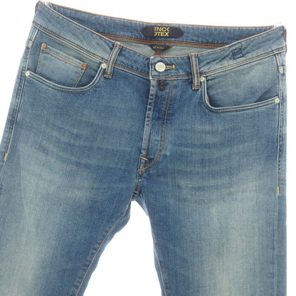 【新品アウトレット】インコテックス ブルーディヴィジョン INCOTEX BLUE DIVISION ストレッチ タイトテーパードデニムパンツ ジーンズ ブルー【 33 】【 状態ランクN- 】【 メンズ 】