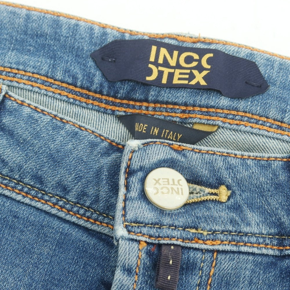 【新品アウトレット】インコテックス ブルーディヴィジョン INCOTEX BLUE DIVISION ストレッチ タイトテーパードデニムパンツ ジーンズ ブルー【 サイズ33 】【 状態ランクN- 】【 メンズ 】 [BPD]